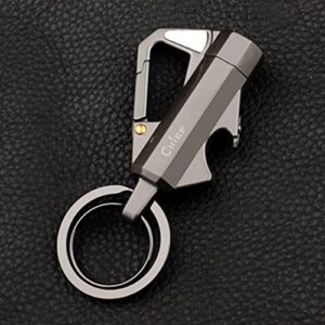 Katzone Flint Wheel Petro Oil Lighter Attached with Bottle Opener & Keychain & Carabiner - All in One