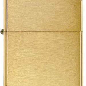 Zippo Vintage Brushed Brass with Slashes Pocket Lighter