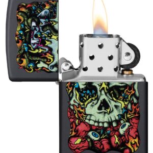 Zippo Dead Inside Design Black Matte Pocket Lighter