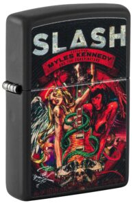 zippo slash design black matte pocket lighter