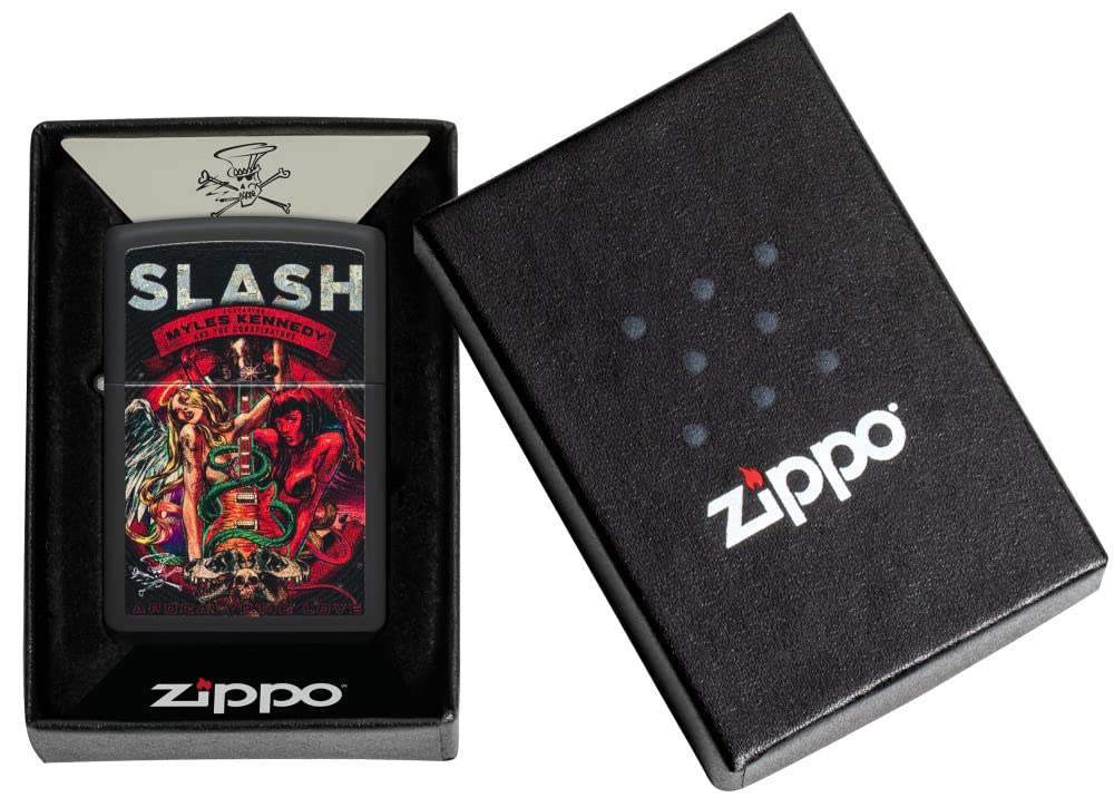 Zippo Slash Design Black Matte Pocket Lighter