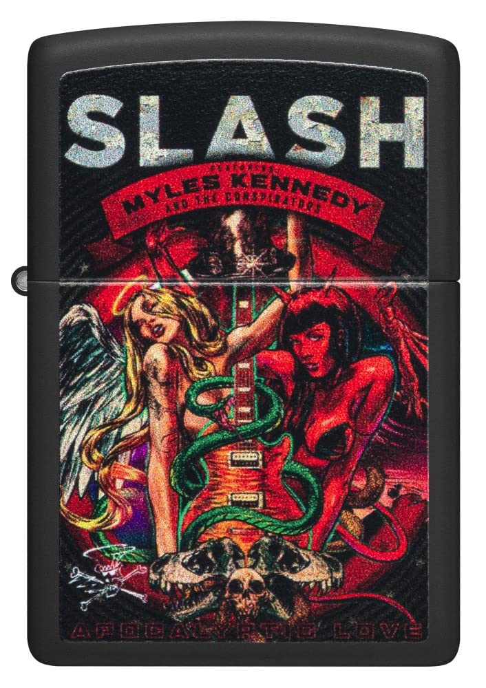 Zippo Slash Design Black Matte Pocket Lighter