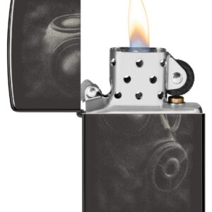 Zippo Gas Mask Design High Polish Black Pocket Lighter