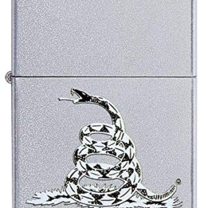 Zippo Don't Tread on Me Satin Chrome Pocket Lighter