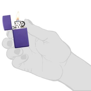 Zippo Slim Purple Matte Pocket Lighter