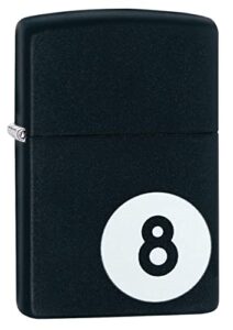 zippo eight ball pocket lighter, black matte