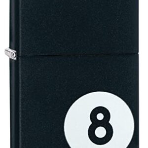 Zippo Eight Ball Pocket Lighter, Black Matte