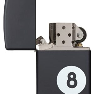 Zippo Eight Ball Pocket Lighter, Black Matte