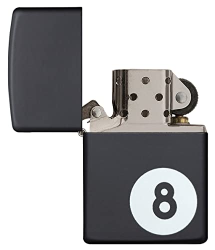 Zippo Eight Ball Pocket Lighter, Black Matte