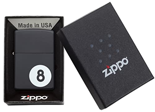 Zippo Eight Ball Pocket Lighter, Black Matte