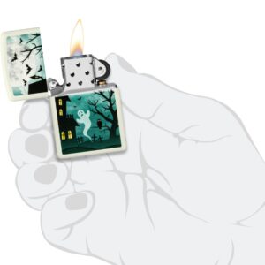 Zippo Spooky Design Glow in The Dark Green Pocket Lighter