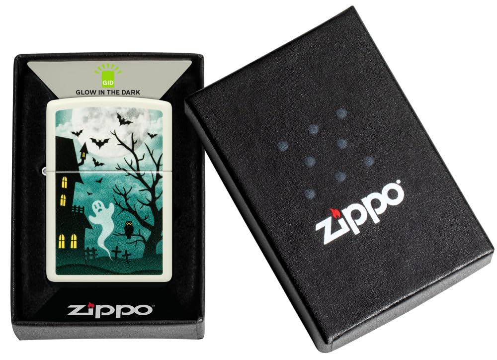 Zippo Spooky Design Glow in The Dark Green Pocket Lighter