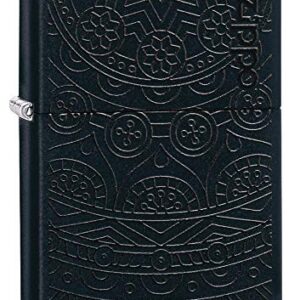 Zippo Tone on Tone Design Black Matte Pocket Lighter