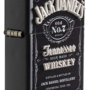 Zippo Jack Daniels Texture Black Matte Pocket Lighter, One Size