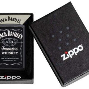 Zippo Jack Daniels Texture Black Matte Pocket Lighter, One Size