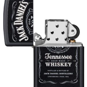 Zippo Jack Daniels Texture Black Matte Pocket Lighter, One Size