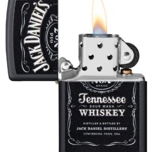 Zippo Jack Daniels Texture Black Matte Pocket Lighter, One Size