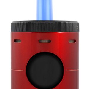 XiKAR Volta Quad Flame Tabletop Cigar Lighter in an Attractive Gift Box Warrant (Red)