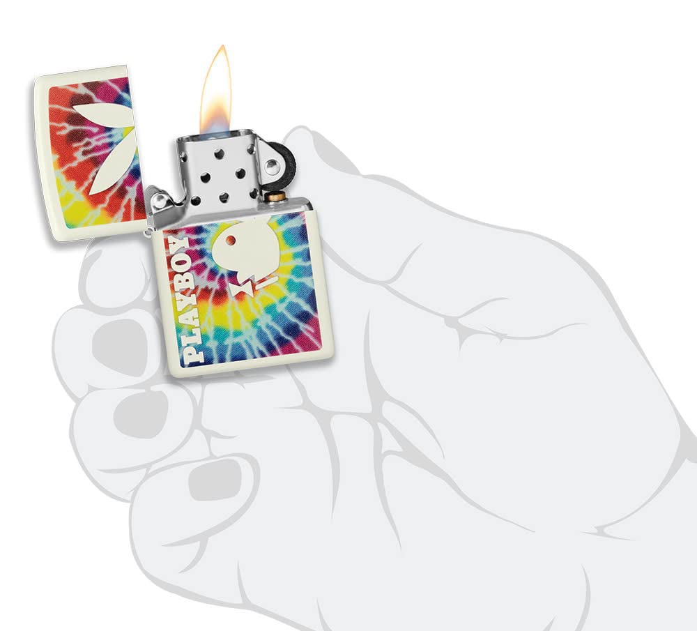 Zippo Playboy Tie-Dye Glow in The Dark Pocket Lighter