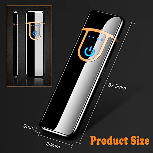 Electric Lighter, Smart Electronic Lighter, USB Rechargeable Lighter Windproof Flameless Lighter Plasma Lighter for Fire,BBQs,Fireworks,Candle,Camping - Outdoors Indoors (Dragon Pattern)