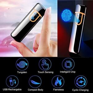 Electric Lighter, Smart Electronic Lighter, USB Rechargeable Lighter Windproof Flameless Lighter Plasma Lighter for Fire,BBQs,Fireworks,Candle,Camping - Outdoors Indoors (Dragon Pattern)