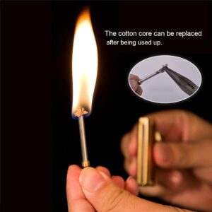 AIKENR Permanent Match, Keychain Flint Metal Matchstick Fire Starter, Waterproof Emergency Flint Fire Starter for Outdoor Camping Survival,Great Gift