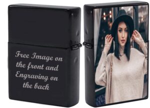 custom gifts infinity lighter! personalize lighter with your image or logo! customized (black)