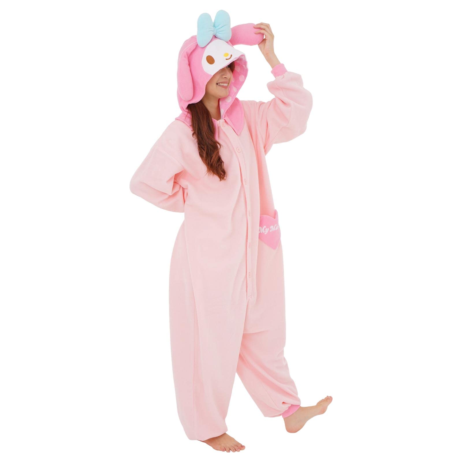 SAZAC My Melody Sanrio Kigurumi - Onesie Jumpsuit Halloween Costume (One Size)