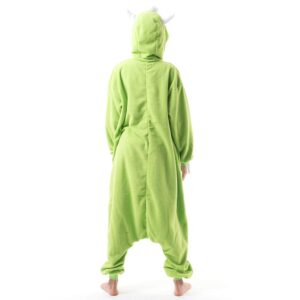 Beauty Shine Unisex Adult Onesie One Piece Pajamas Cosplay Cartoon Costume Halloween Christmas Sleepwear Jumpsuit Homewear(Mike Wazowski, X-Large)