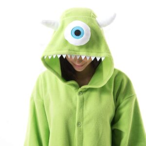 Beauty Shine Unisex Adult Onesie One Piece Pajamas Cosplay Cartoon Costume Halloween Christmas Sleepwear Jumpsuit Homewear(Mike Wazowski, X-Large)