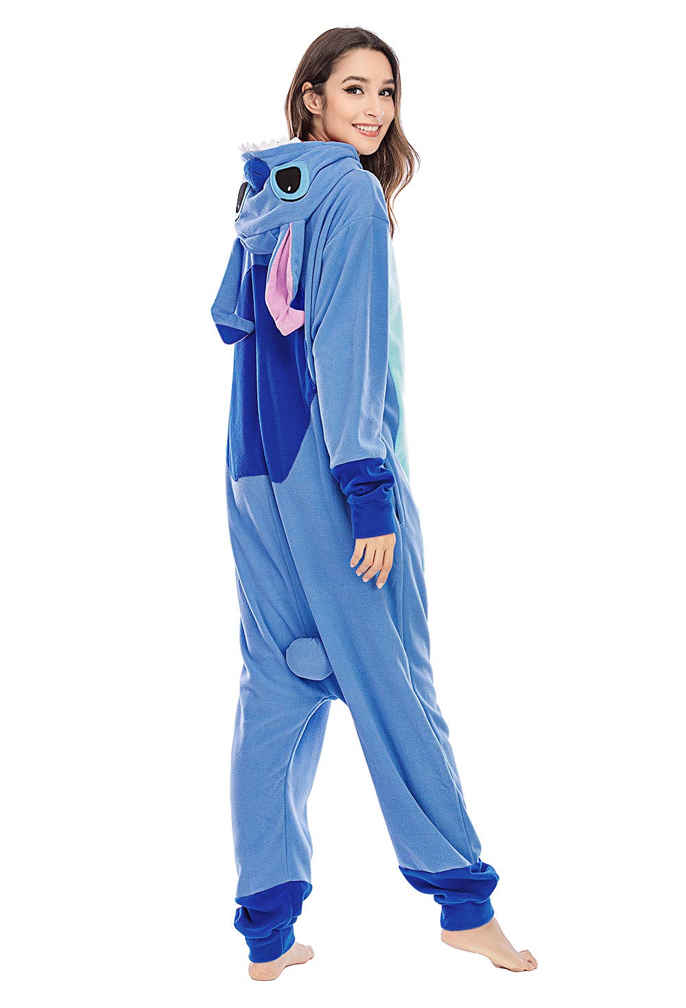 Etoson Onesie Cosplay Halloween Costume Unisex Animal Pajama,Blue,M