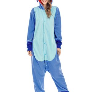 Etoson Onesie Cosplay Halloween Costume Unisex Animal Pajama,Blue,M