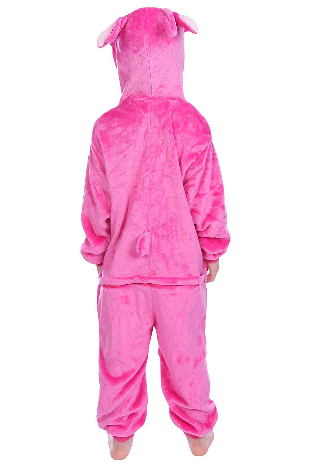 LeaveLive Kids Animal Onesies Halloween Cosplay Costume Pajamas(125#(55-59 inch), kidpinkY)