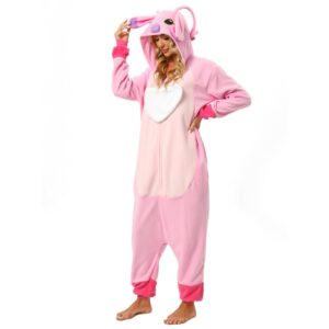 NAITOKE Adults Unisex Onesie Halloween Angel Stitch Costume Animal Cosplay Pajamas,170-178cm(5'7"-5'10")