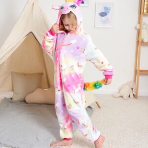 Cos Time kids Unicorn Onesie Animal One Piece Pajamas Halloween Costumes (Auspicious Cloud Flying Horse, 4T)