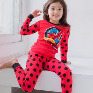 Miraculous Ladybug Big Girls Breathable Pullover Pajama Shirt & Pajama Pants Red 10-12