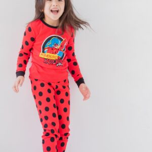 Miraculous Ladybug Big Girls Breathable Pullover Pajama Shirt & Pajama Pants Red 10-12