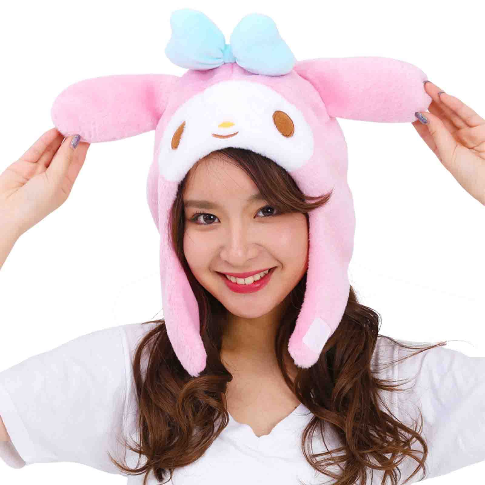 SAZAC Kigurumi Hat - My Melody - Cozy Costume Beanie Cap - Adult Size