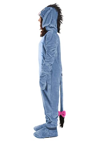 Fun Costumes Deluxe Adult, Eeyore Hooded Onesie Suit from Disney's Winnie the Pooh, Licensed Outfit for Halloween and Cosplay X-Large