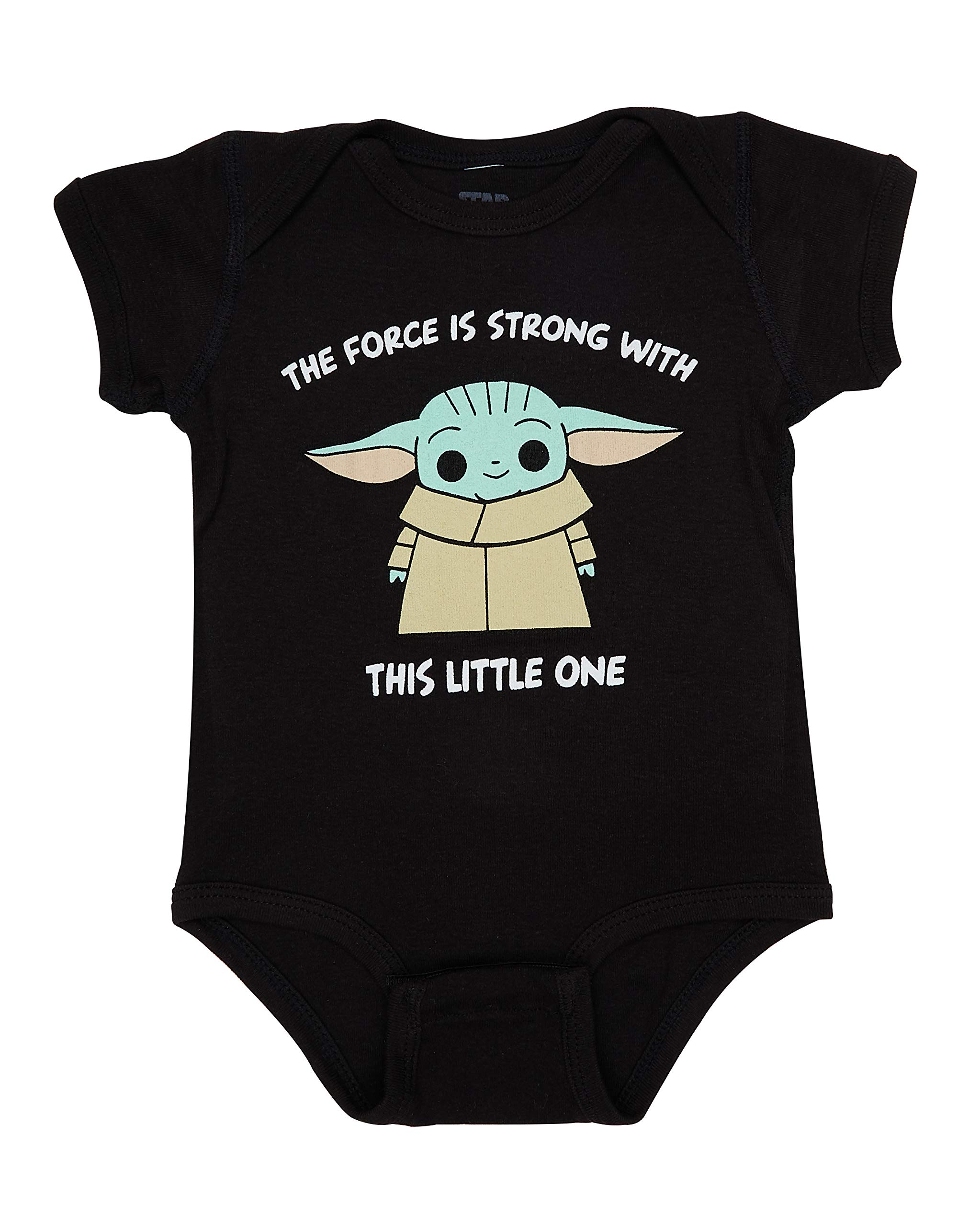 Disney Boys' Star Wars Baby Yoda Creeper Onesies Bodysuits 3 Pack, 3pk Grey-blue-black, 0-3 Months