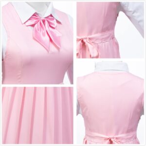 Classic Japanese School Girls Sailor Suit Dress Shirt Skirt JK Kawaii Anime Bunny Ears Cosplay Costumes Socks Bow Set Pink L