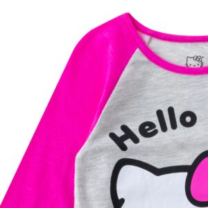 Hello Kitty Girls Long Sleeve T-Shirt and Jogger Sweatpant Set for Infant, Toddler, Little and Big Girls - Pink