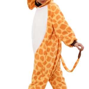 yfgkgkjg Unisex Kids Onesie Giraffe Animal Pajamas One Piece Cosplay Costume Sleepwear Girls Boys Halloween (10-12 Years, Giraffe)