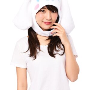 Sanrio Cinnamoroll Fluffy Beanie Cap Soft Warm Winter Head wear White