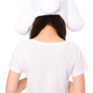 Sanrio Cinnamoroll Fluffy Beanie Cap Soft Warm Winter Head wear White