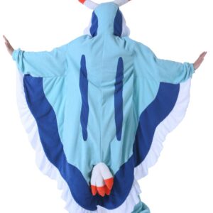 DELEY Unisex Blue Sea Hare Costume Adult Onesie, One Piece Pajamas, Halloween Cosplay Costumes Homewear Jumpsuit