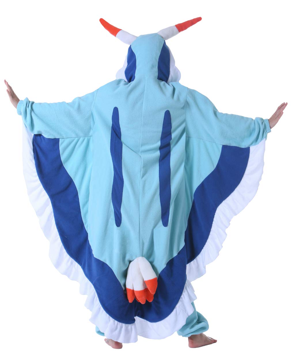 DELEY Unisex Blue Sea Hare Costume Adult Onesie, One Piece Pajamas, Halloween Cosplay Costumes Homewear Jumpsuit