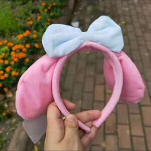 Vlmazlm Cosplay Hairpin Ear Headband Plush Hairband Women Kawaii Butterfly Costume Halloween Christmas Holiday Birthday Party Gift (style-B)