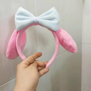 Vlmazlm Cosplay Hairpin Ear Headband Plush Hairband Women Kawaii Butterfly Costume Halloween Christmas Holiday Birthday Party Gift (style-B)