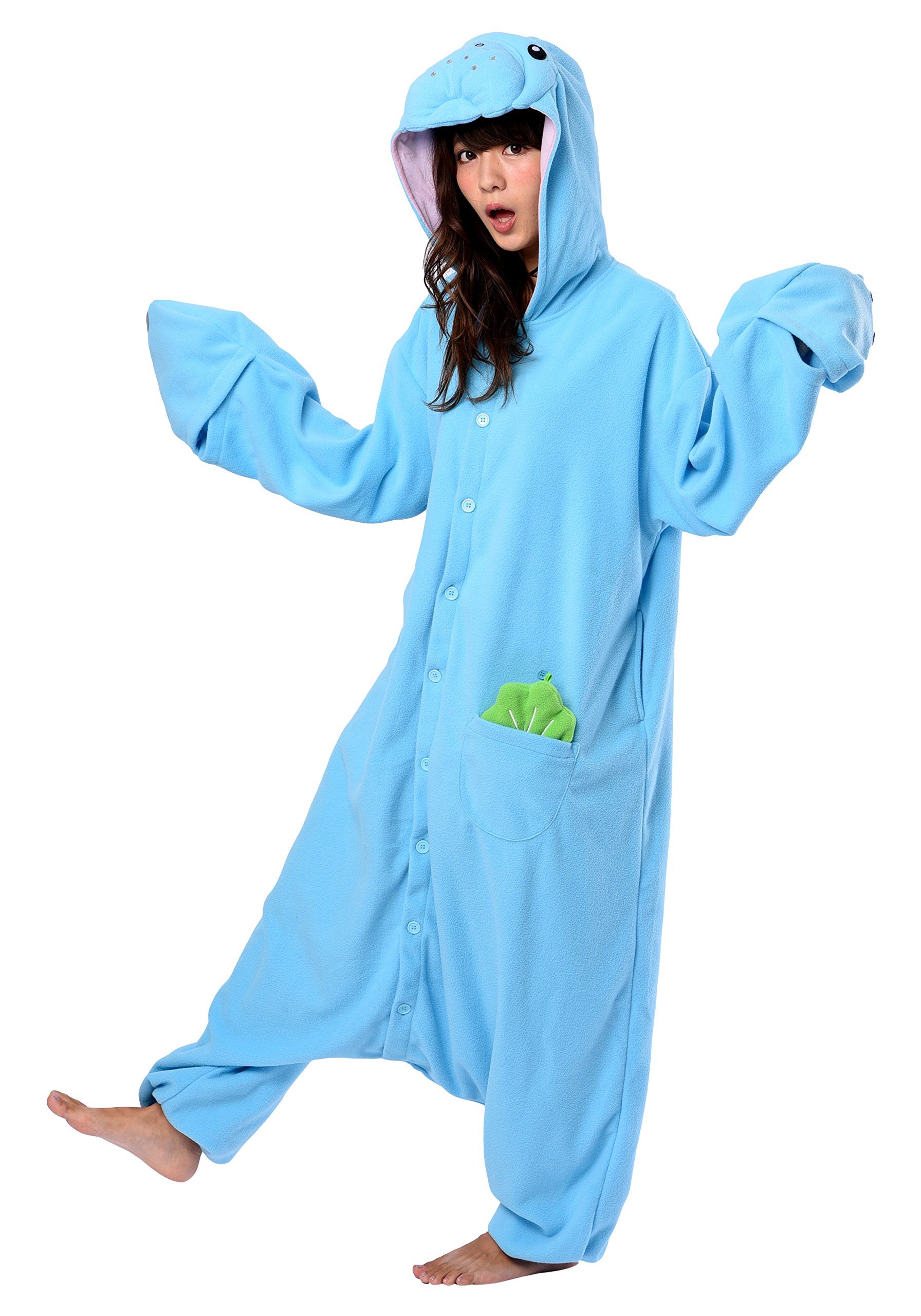 SAZAC Manatee Kigurumi - Onesie Jumpsuit Halloween Costume (One Size)